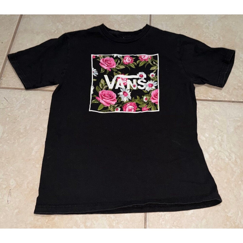 Vans off the Wall Boys T-Shirt with Floral Graphic
